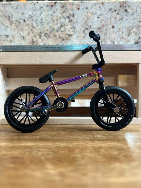 Finger BMX Oil Slick - Oil Slick Finger BMX Bike - Rainbow Mini