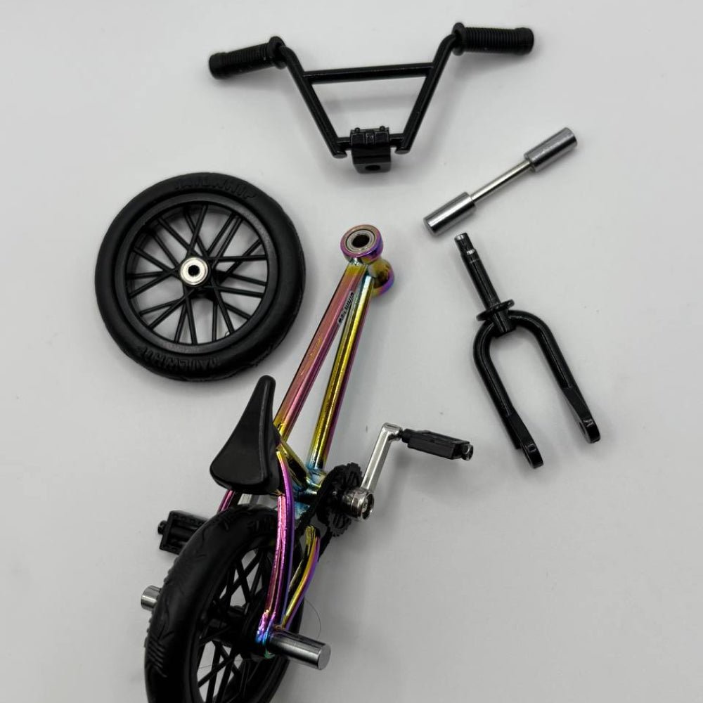 Finger BMX Oil Slick - Oil Slick Finger BMX Bike - Rainbow Mini